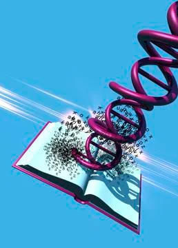 DNA data storage; conceptual artwork Illustrazione stock