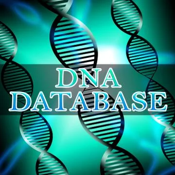 Dna Database Shows Genetic Data 3d Illustration Stock Illustration