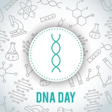 DNA Day, April 25, vector Illustration Stock Illustration