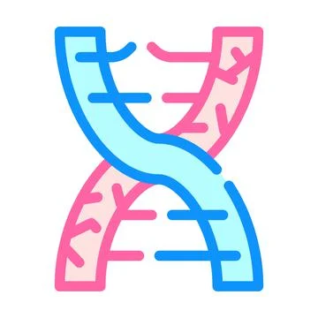 Dna decay color icon vector flat illustration Stock Illustration