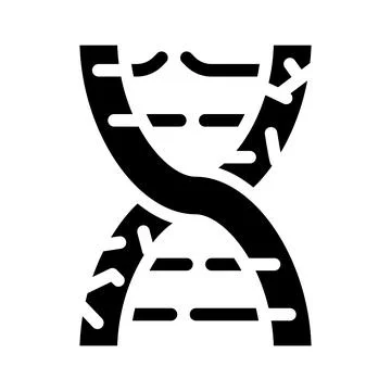 Dna decay glyph icon vector black illustration Stock Illustration