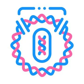 Dna decoding for future vaccine color icon vector illustration Illustrazione stock