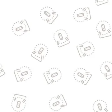 Dna decoding for future vaccine glyph vector seamless pattern Illustrazione stock