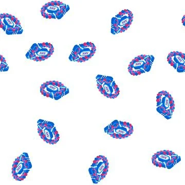 Dna decoding for future vaccine isometric icon seamless pattern Illustrazione stock