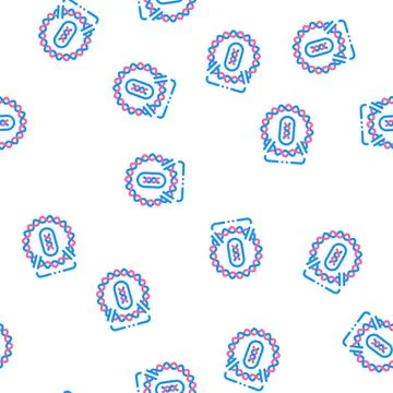 Dna decoding for future vaccine vector seamless pattern Illustrazione stock