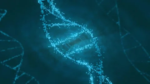 DNA Deoxyribonucleic Acid 3D Digital Model with Double Helix 4K Stock Footage 339269293