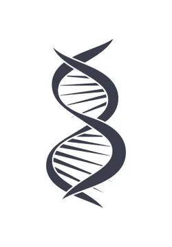 DNA Deoxyribonucleic Acid Chain Logo Design Icon Stock Illustration