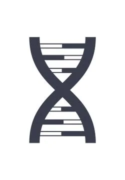DNA Deoxyribonucleic Acid Chain Logo Design Icon Stock Illustration