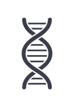 DNA Deoxyribonucleic Acid Chain Logo Design Icon Stock Illustration