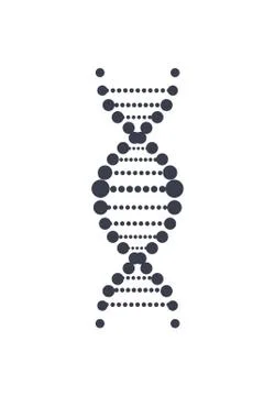 DNA Deoxyribonucleic Acid Chain Logo Design Icon Stock Illustration