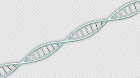 DNA (Deoxyribonucleic Acid) Loop With Alpha Channel Stock Footage 255999260