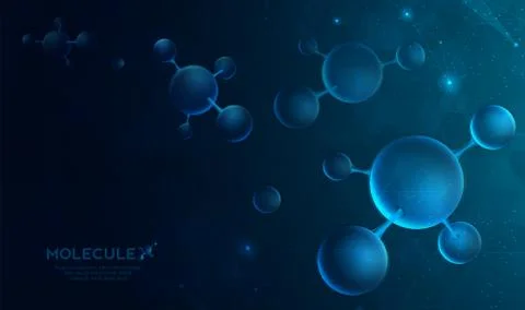 DNA digital, sequence, code structure with glow. Science concept and nano tec Illustrazione stock