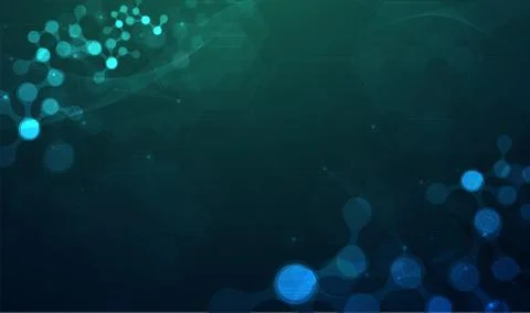 DNA digital, sequence, code structure with glow. Science concept and nano tec Illustrazione stock