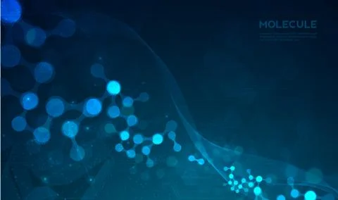 DNA digital, sequence, code structure with glow. Science concept and nano tec Illustrazione stock