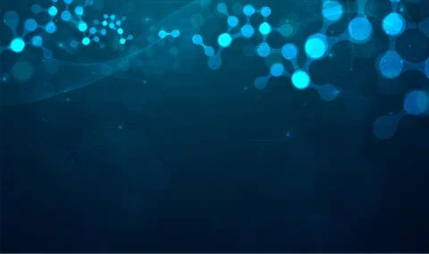 DNA digital, sequence, code structure with glow. Science concept and nano tec Illustrazione stock