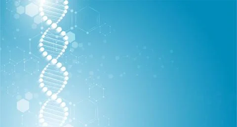 DNA digital, sequence, code structure with glow. Science concept and nano tec イラスト素材