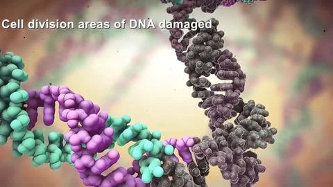 Dna disorder. Strand structure. Science chemistry and medical concept. Illustration
