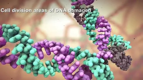 Dna disorder. Strand structure. Science chemistry and medical concept. Stock Illustration