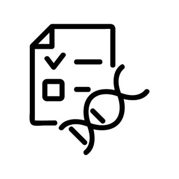 Dna document icon vector. Isolated contour symbol illustration 스톡 일러스트