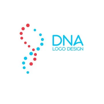 Dna dot Logo Template. Genetics Vector Design. Science and Medicine Illustration Stock Illustration