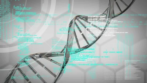 DNA double helix and codes Stock Footage 107678448