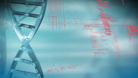 DNA double helix and codes Stock Footage 107685668