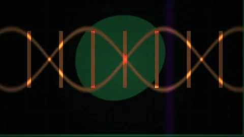 Dna Double Helix Animation Displaying Genetic Molecular Structure on a Dark.. Stock Footage 343694380