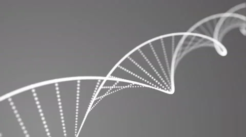 DNA double helix animation loop with depth grey Stock Footage 64660580