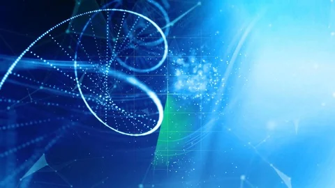 DNA double helix background Stock Footage 95497672