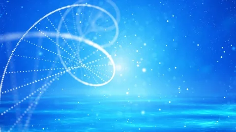 DNA double helix biogenetics background Stock Footage 109591981