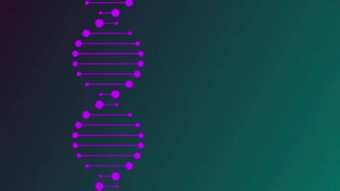 DNA Double Helix with Biomorphism Design Elements Stock Footage 283423774