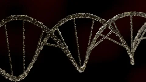 DNA Double Helix Closeup Camera Scroll Right Video stock 144565356