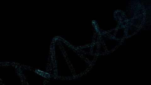 DNA double helix On the dark background abstract glittering. 動画素材 269445488