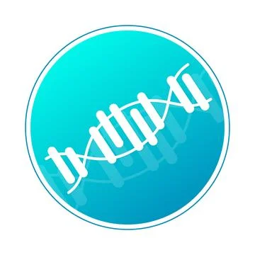 DNA, the double helix of the DNA molecule. Logo for medicine, biology, chemis Stock Illustration