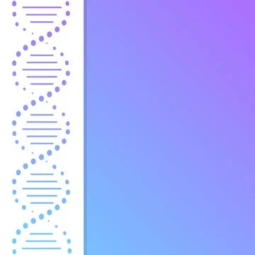 DNA, double helix DNA molecule, vector illustration with gradient, backgrou.. Stock Illustration