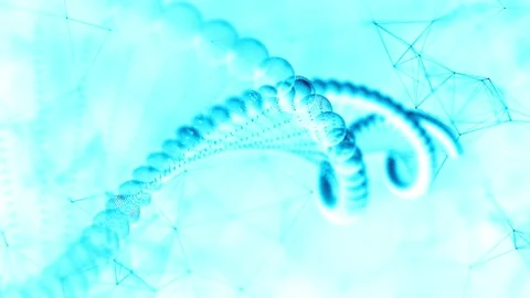 DNA double helix Gene therapy and genetic engineering of human genes Stock Footage 163000758