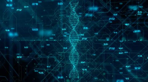 DNA double helix genetic engineering of human genes graphic animation concept Stock Illustration