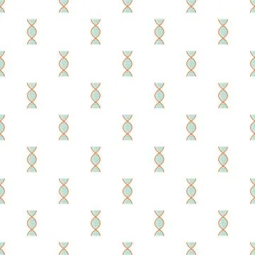 Dna double helix genetic pattern seamless background Stock Illustration