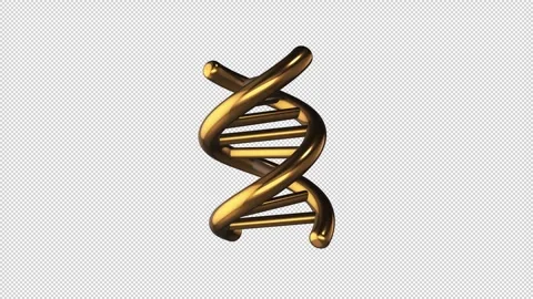 DNA double helix Gold Stock Footage 307999925