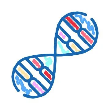 Dna double helix icon developing genetic research 库存插图