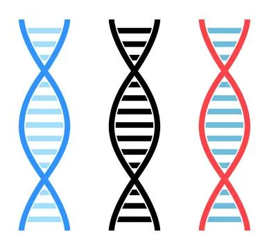 DNA double helix icon Illustrazione stock