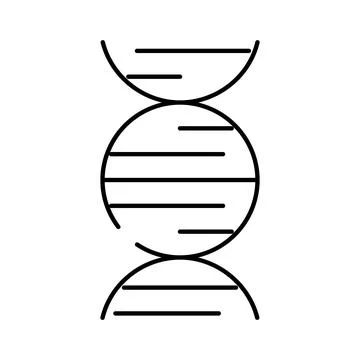 Dna double helix icon representing genetics and science Illustrazione stock