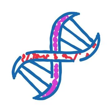 Dna double helix icon representing genetics and biology 스톡 일러스트