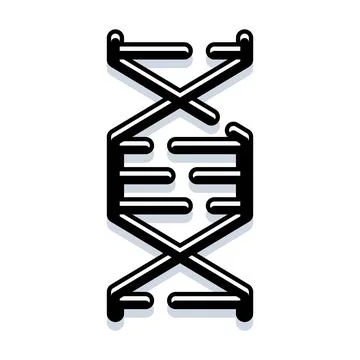 Dna double helix icon representing genetics and science Stockillustratie