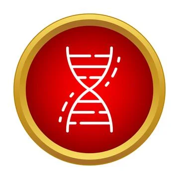 Dna double helix icon representing genetics and science Stock-Illustration