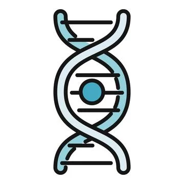 Dna double helix icon representing genetics and science 스톡 일러스트