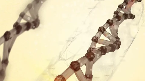 DNA Double Helix Model in light background. Seamless Loop Vídeos de archivo 89463376