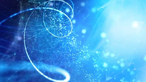 DNA double helix particle background Stock Footage 94001833