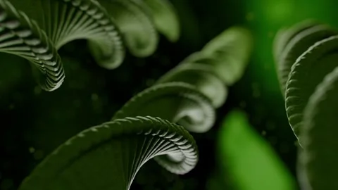 Dna Double Helix Rotating in Abstract Green Genetic Space Background Vidéo 331109985