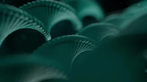 Dna Double Helix Rotating in Abstract Dark Green Digital Biology Space Vídeos de archivo 331109992